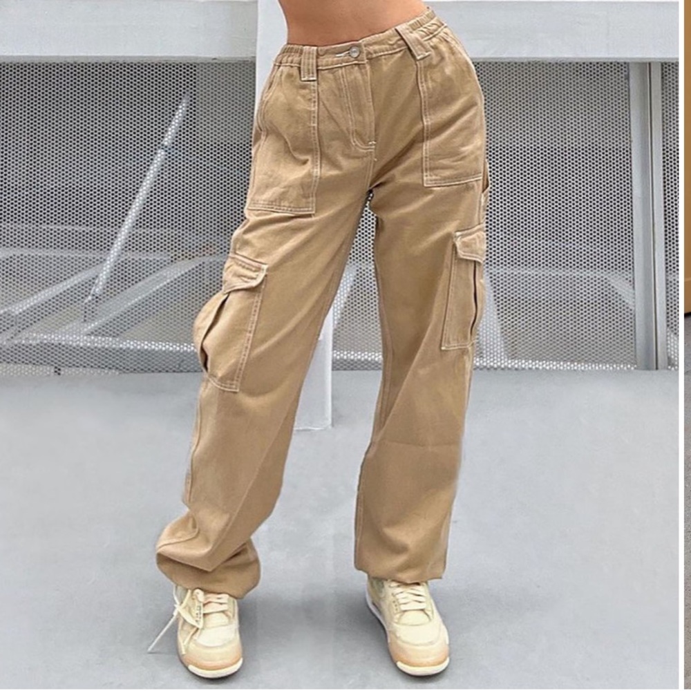 Fashion Nova Khaki Cargo Pants